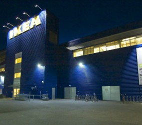 Skylt och annonsbelysning, IKEA Kungens Kurva