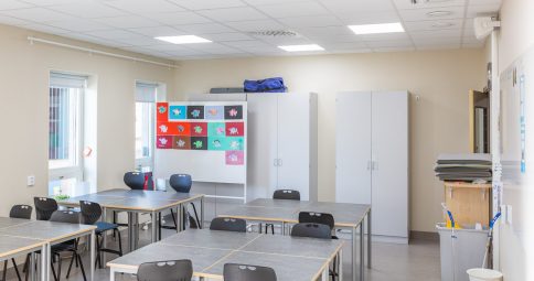 Dagsljusbelysning på nya Ransta skola i Sala