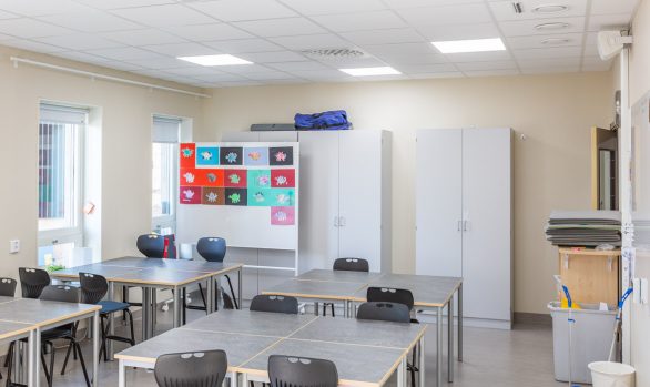 Dagsljusbelysning på nya Ransta skola i Sala