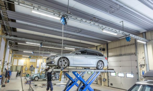 Bilprovningen i Rissne uppgraderar till LED-belysning